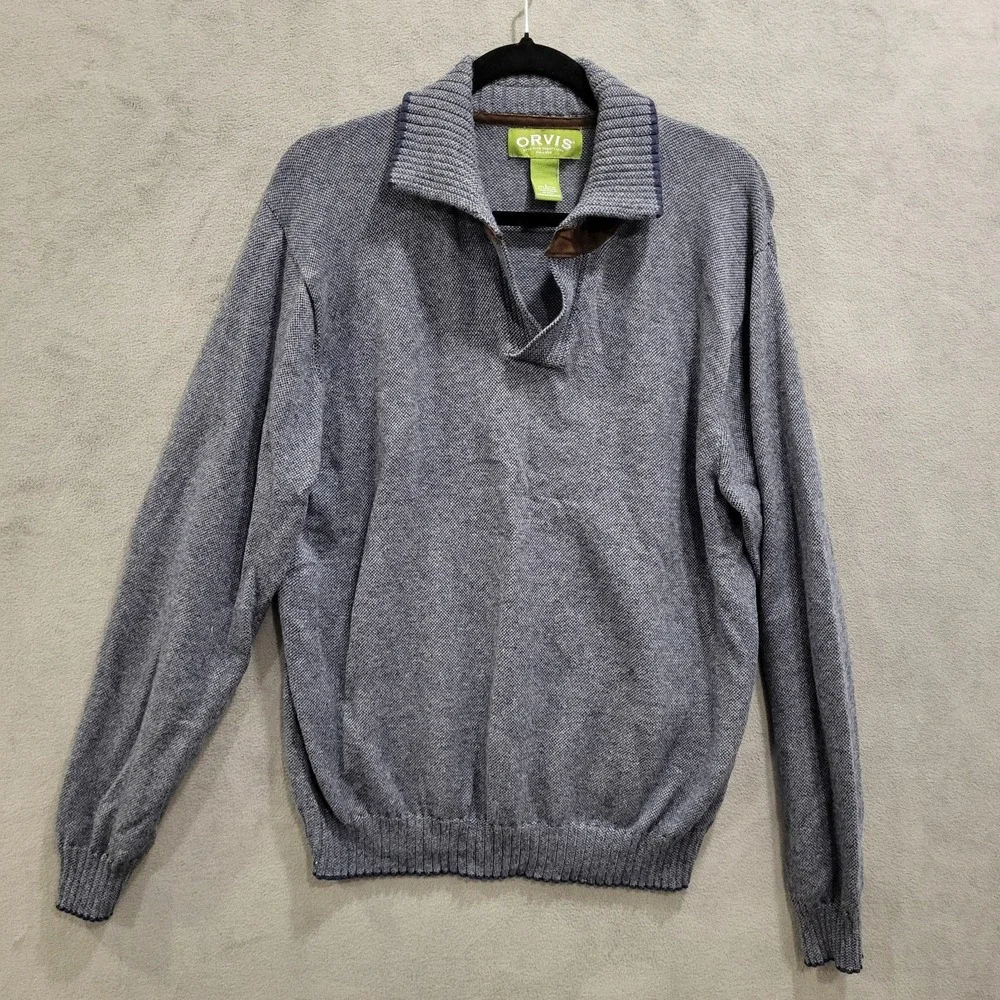 Orvis Cashmere Blend Sweater Men's Large Pullover Office Warm Comfy Old Money